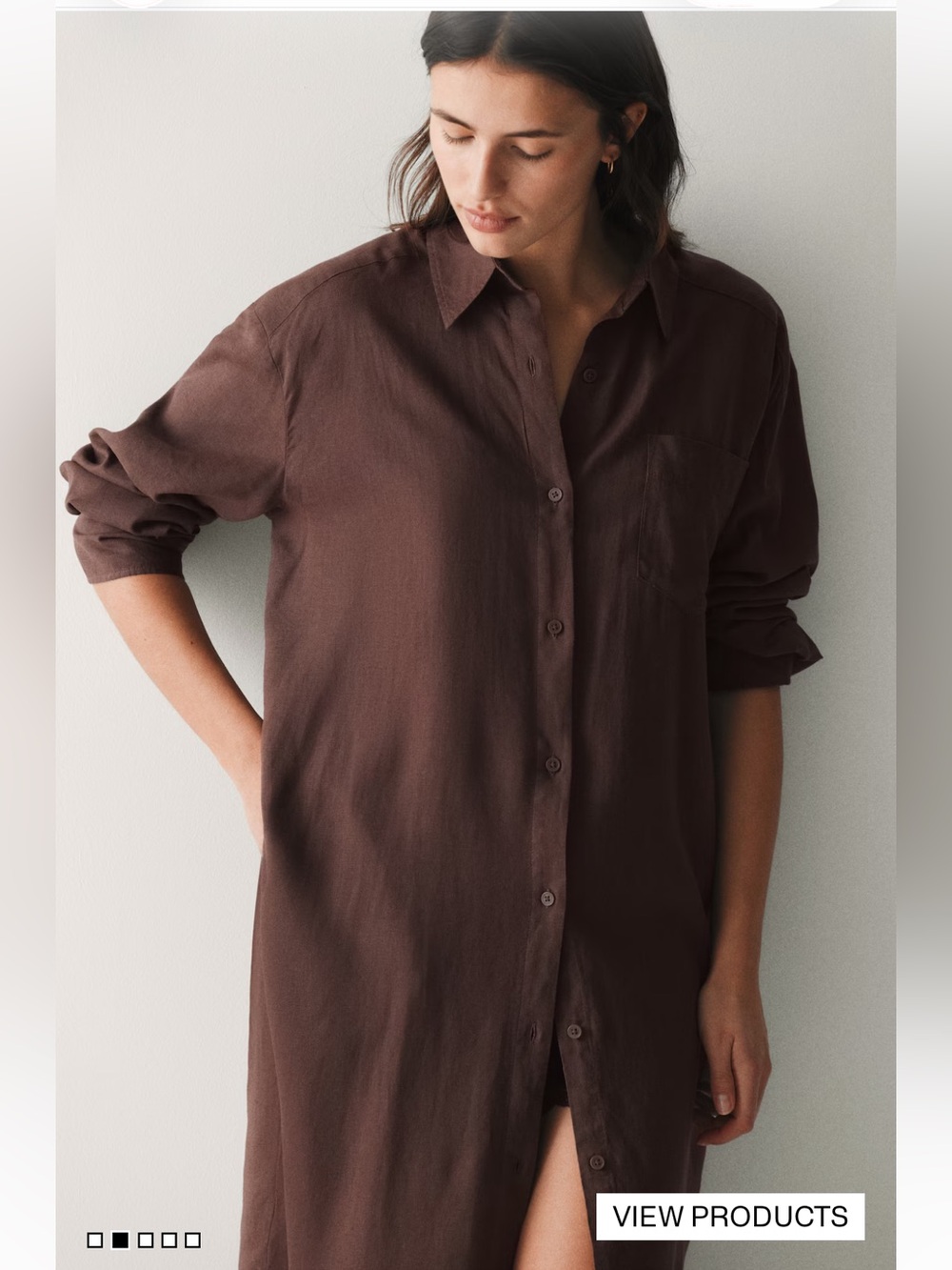 HM linen blend dress size S - Picture 2 of 5